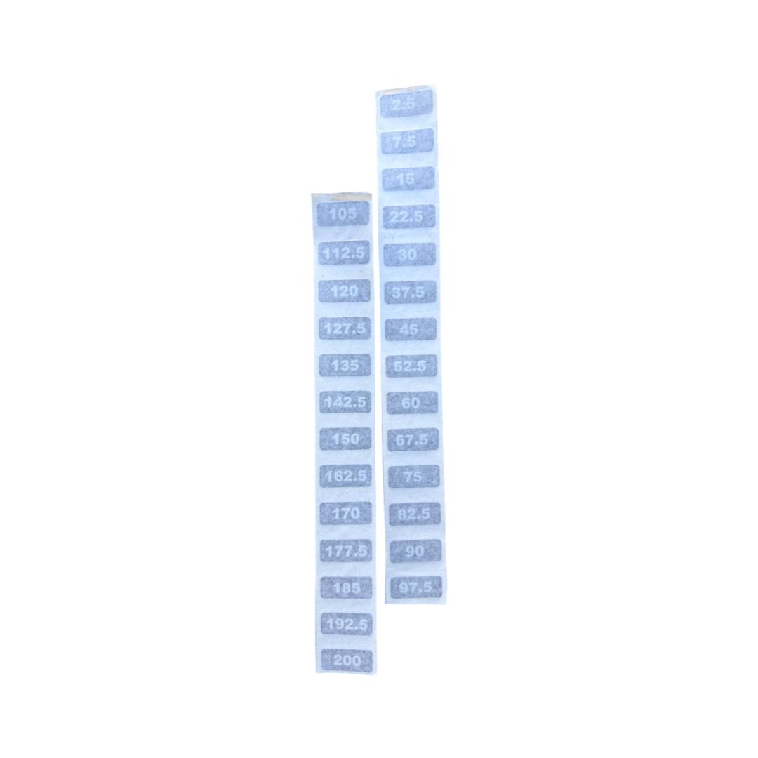 NUMBERS - ZEST WEIGHT STACK NUMB 2.5 - 222 7.5 kg