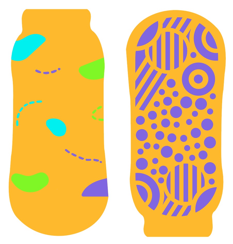 Trampoline Grip Socks Orange 50 PACK