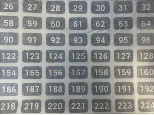 NUMBERS - ASSET NUMBERS 1-224-COVERSTYLE MATERIAL