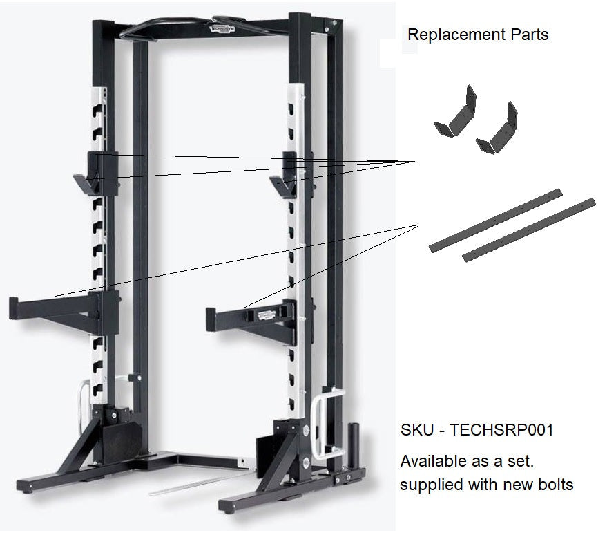 SQUAT RACK TECH PROTECTION STRIPS 8PC