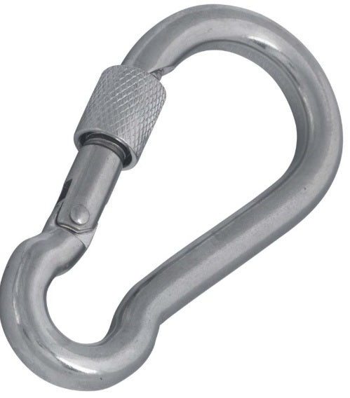 CARABINE HOOK 80 X 8 MM WITH LOCK 10 pack